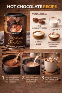 Redmall Signature Hot Chocolate Powder – Rich Cocoa Drink Mix with Cinnamon & Vanilla | UK